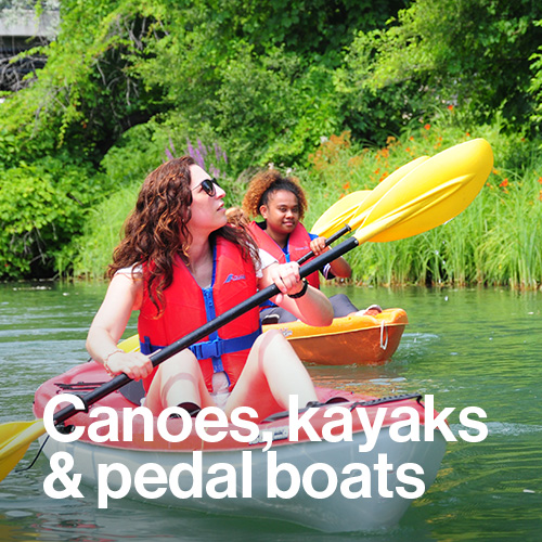 Canoes, kayaks & pedal boats
