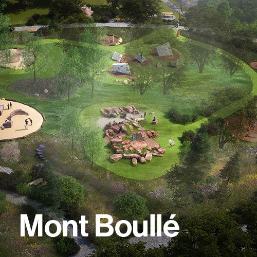 Aménagements et ouvrages au mont Boullé