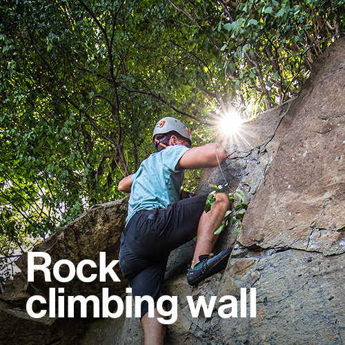 Rock climbing wall